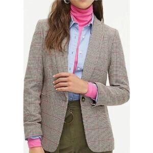 J.Crew Women's Blazer Jacket 6 Kyle Plaid Houndstooth Parke Tweed Career‎ Work